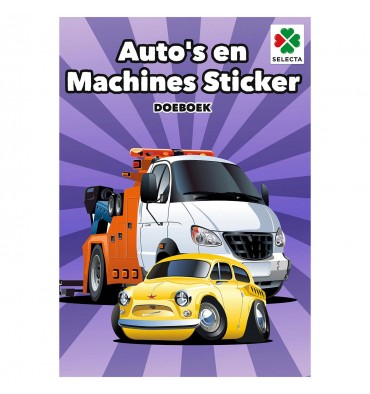 Auto's en machines stickers en raadsels doeboek 