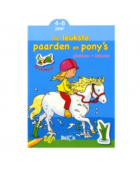 De leukste paarden en pony's plakken en kleuren 4-6 jaar
