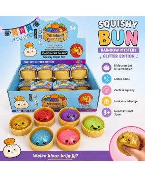 Squishy Dumpling Glitter 5 cm – Kies Je Eigen Kleur