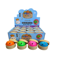Squishy Dumpling Glow in the Dark – Knijpspeeltje – 4 Kleuren - 5,5 cm