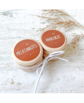 Fien & Feau bewaardoosje melktandjes + Haarlokje roest