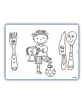 Edwali herkleurbare placemat voetbal kampioen