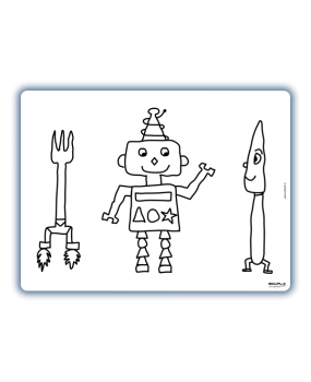 Edwali herkleurbare placemat robot slimpie
