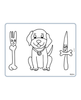 Edwali herkleurbare placemat smokey de hond