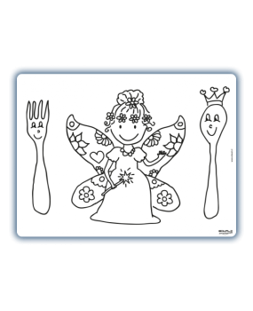 Edwali herkleurbare placemat vlinder elfje