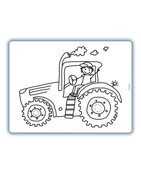 Edwali herkleurbare placemat tractor Billy