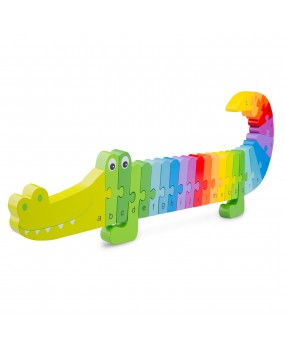 New Classic Toys alfabet puzzel krokodil 