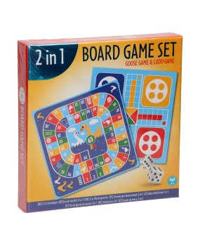 Kinderspel Ludo/Ganzenbord 2in1