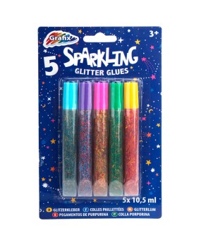 Sparkling Glitterlijm Tubes, 5st. Sparkling Glitterlijm Tubes, 5st.