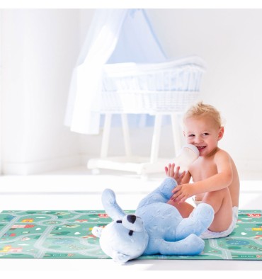 Achoka speelkleed verkeer turquoise 100x150cm Achoka speelkleed verkeer turquoise 100x150cm